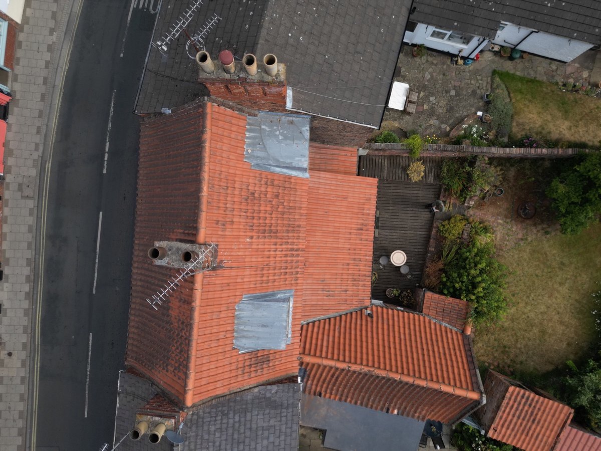 Traditional clay pantile roof inspected during the building survey