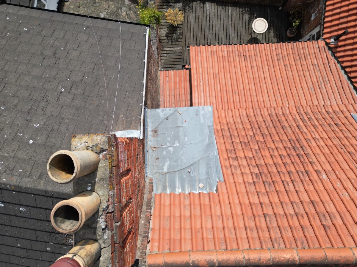 Lead-clad dormer window inspected during building survey
